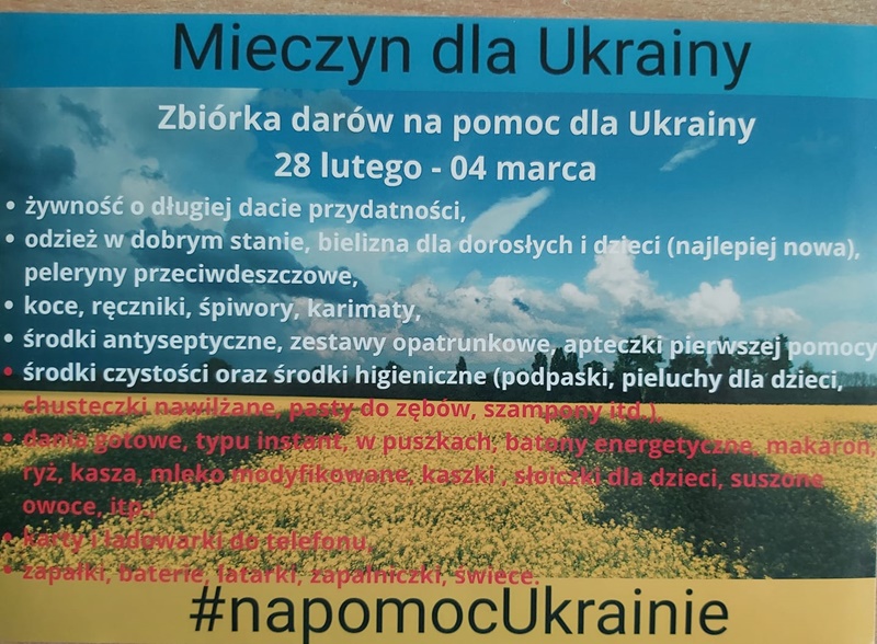 Plakat: Mieczyn dla Ukrainy